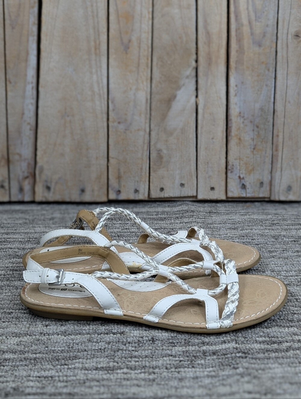 B.O.C- Born Concept: Braided T strap Sandals - Size 8